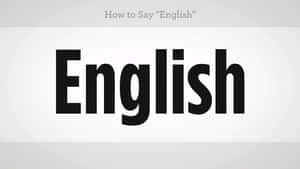 粗體黑色單詞「English」在淺灰色漸變背景上，上方有較小文字。 — 教育 壁紙