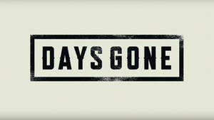 風格化遊戲標題 Days Gone，以粗黑模板字體呈現，邊緣殘舊。 — 日蝕 壁紙
