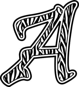 帶有黑白斑馬條紋的風格化字母A。 — Galaxy Z Flip 8 壁紙