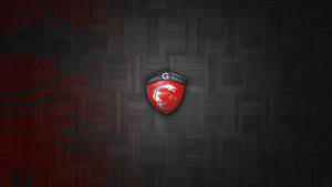 深色木地板上帶有紅色龍設計的 MSI Gaming G Series 標誌。 — 漫威標誌 壁紙