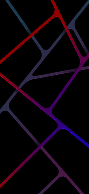 在黑色背景上帶有發光霓虹線條的抽象數位藝術。 — Pixel 8 壁紙