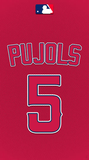 紅色棒球球衣，上面有 Pujols 和數字 5，白色和藍色。 — 奧克蘭運動家 壁紙