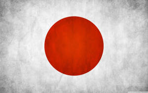 復古紋理日本國旗，白色背景上有紅色圓圈。