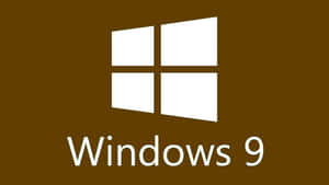棕色背景上的Windows 9標誌 — Windows 壁紙