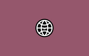 淡紫色背景上帶有握手符號的白色地球儀圖示 — 插畫 iPhone 壁紙