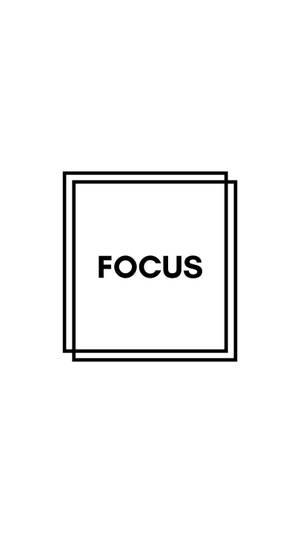 極簡圖形，重疊正方形內有「focus」一詞。 — 激勵 壁紙