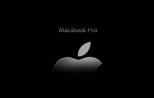 黑色背景上的 Apple MacBook Pro 標誌 — MacBook Air 壁紙