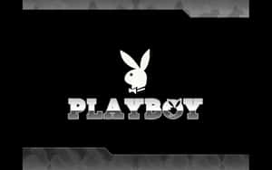Playboy標誌，帶兔子和文字，黑色背景 — 花花公子 GIF 壁紙