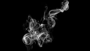 黑色背景上白煙的動態漩渦 — 省電 壁紙