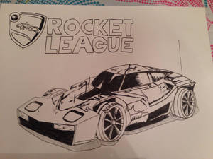 Rocket League賽車繪畫附遊戲標誌 — 火箭 壁紙