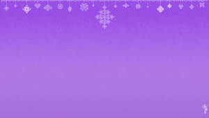 帶有白色雪花和裝飾邊框的紫色漸層壁紙。 — BTS 紫色美學 壁紙