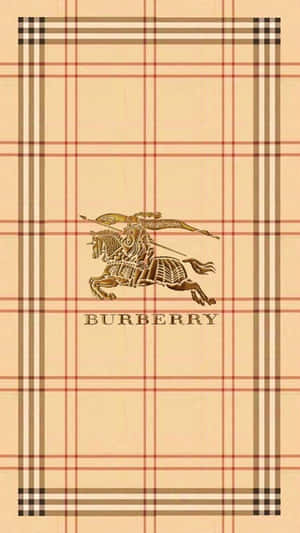 Burberry 品牌標誌在經典格子背景上 — Burberry 壁紙