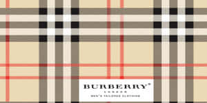 Burberry 男裝訂製服飾標誌，置於經典格紋圖案背景上。 — Burberry 壁紙