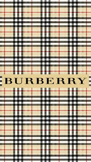 Burberry 品牌標誌在經典格紋圖案壁紙上。 — Burberry 壁紙