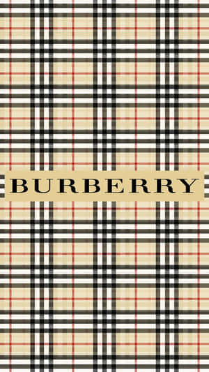 Burberry 品牌標誌在經典格紋圖案壁紙上。 — Burberry 壁紙