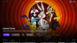 Looney Tunes 角色賓尼兔、達菲鴨等在卡通隧道中。 — HBO 壁紙