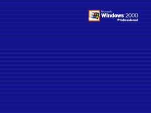Windows 2000 Professional 標誌在藍色紋理背景上 — 2000年代 壁紙