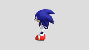 Sonic the Hedgehog 3D角色模型，身穿經典藍、紅、白色服裝。 — 音速小子 壁紙