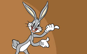 巴哥（Bugs Bunny）卡通角色微笑並用雙手指著。 — 兔巴哥 壁紙