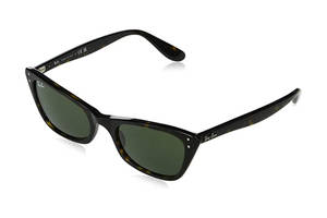 Ray-Ban 太陽眼鏡，玳瑁鏡框搭配綠色鏡片，白色背景。 — 酷 壁紙