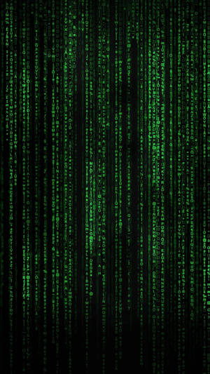 綠色數位代碼在黑色螢幕上落下，就像 Matrix 電影中一樣。