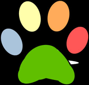 爪子剪貼藝術繽彩 - 彩色爪印透明PNG — 動物紋 壁紙