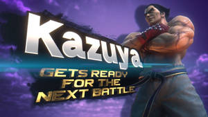 動畫戰士 Kazuya 在紫色暴風雨天空下準備戰鬥。 — 三島一八 壁紙