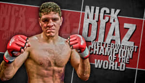 Nick Diaz 次中量級冠軍 紅色手套 強烈姿勢 — 冠軍 壁紙