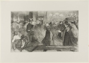 《舞廳》由泰奧菲爾-亞歷山大·皮埃爾·斯坦倫創作於1898年，採用照相平版印刷（根據素描）以黑色印於灰色織紋中國紙上。將這件藝術作品下載為高解析度桌布。
