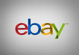 eBay標誌，紅色、藍色、黃色和綠色的字母在灰色背景上。 — eBay 壁紙