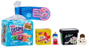 Shopkins玩具和零食產品，附有可愛的角色公仔。 — 妖精尾巴角色 壁紙