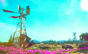 極地戰嚎：新曙光背景 — 向日葵花田 壁紙