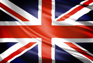 英國國旗在風中飄揚，色彩鮮豔，布料褶皺細節清晰。 — 英格蘭國旗 壁紙