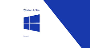 藍白斜角背景上的Windows 8.1 Pro標誌。 — 黑色高畫質桌布 壁紙