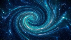 太空中抽象的青藍色漩渦 — 太空 壁紙