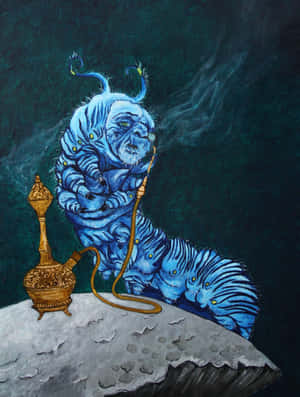 毛毛蟲圖片 — 藍色蝴蝶美學 壁紙