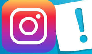 帶有漸層顏色和驚嘆號的 Instagram 應用程式圖示。 — Instagram限時動態 壁紙