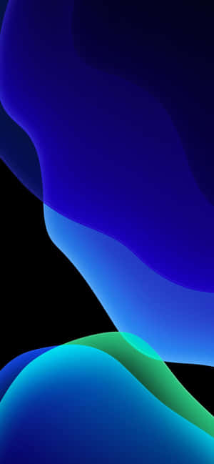藍色與綠色的波浪 — 藍色 iPhone 壁紙