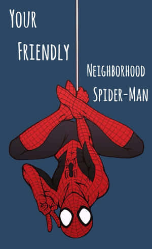 蜘蛛人倒掛，文字顯示「Your Friendly Neighborhood Spider-Man」 — OnePlus Pad Lite 壁紙
