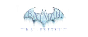 蝙蝠俠標誌帶有冰藍色水滴和下方「Mr Freeze」文字。 — 3440x1440 壁紙