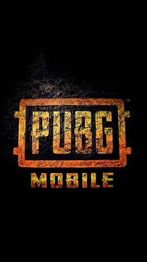 黑色背景上帶有塗鴉紋理的PUBG MOBILE標誌 — 遊戲玩家標誌 壁紙