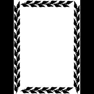 裝飾性葉片邊框設計 — 剪貼畫 壁紙