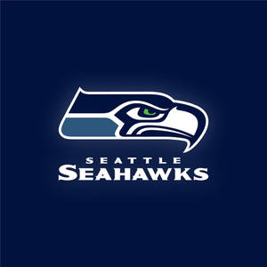 西雅圖海鷹隊NFL球隊標誌，鷹頭和綠色眼睛在深藍色上。 — 西雅圖海鷹隊 壁紙