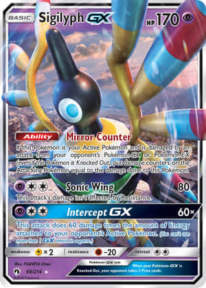象徵鳥GX寶可夢卡牌，彩虹翅膀在日落時分翱翔於山巒之上。 — Pokémon 手機 壁紙