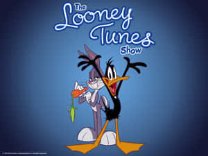 來自《The Looney Tunes Show》卡通節目標誌的賓尼兔和達菲鴨。 — 樂一通 壁紙