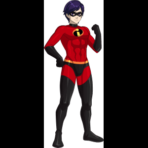 Violet Parr 紅色英雄裝自信姿勢