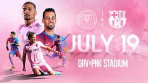 身穿粉紅色和藍色球衣的足球運動員宣傳7月19日在DRV PNK體育場舉行的比賽。 — 運動 壁紙