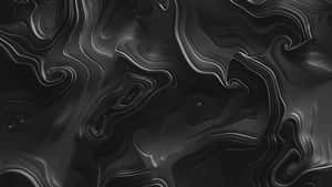 帶有光澤高光的抽象黑白漩渦流體圖案。 — 暗黑美學電腦 壁紙