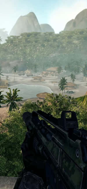 iPhone Xs Max Crysis Warhead 背景 — Galaxy A16 壁紙