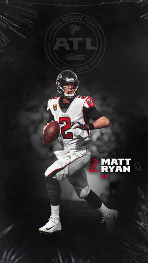 美式足球四分衛馬特·萊恩穿著獵鷹隊裝備投擲傳球。 — NFL 美式足球 壁紙